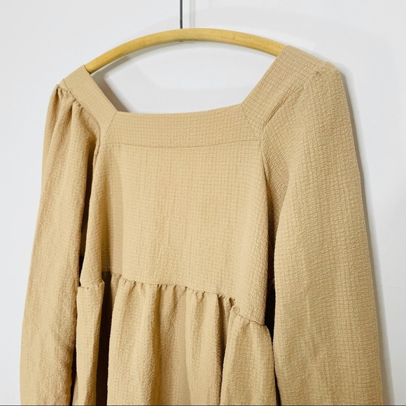 SUCREFAS Apricot Tiered Boho Dress with Back Cutout & Tie - Size M/L - Picture 6 of 16